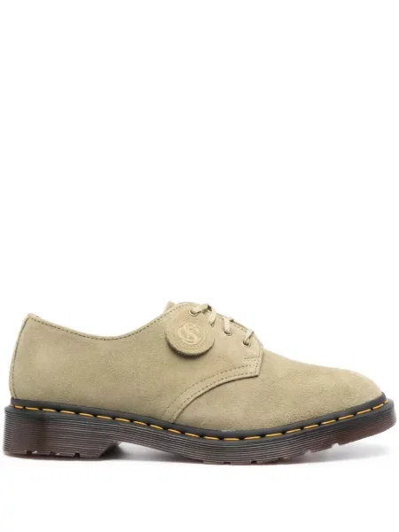 Pantofi Dr. Martens cu șireturi din piele verde