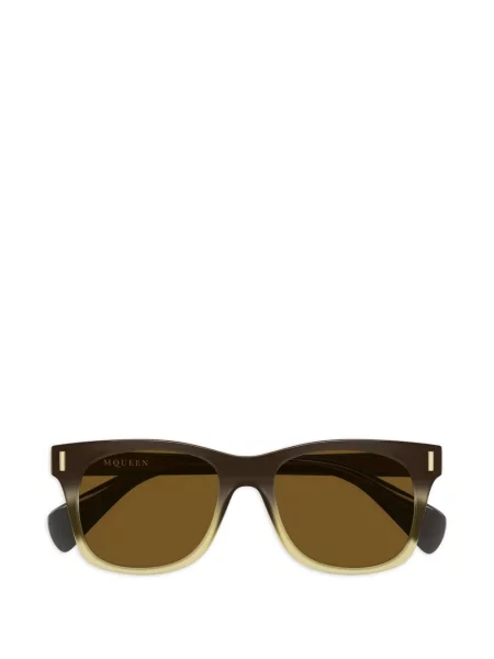 Ochelari de soare Alexander Mcqueen Eyewear cu imprimeu geometric maro