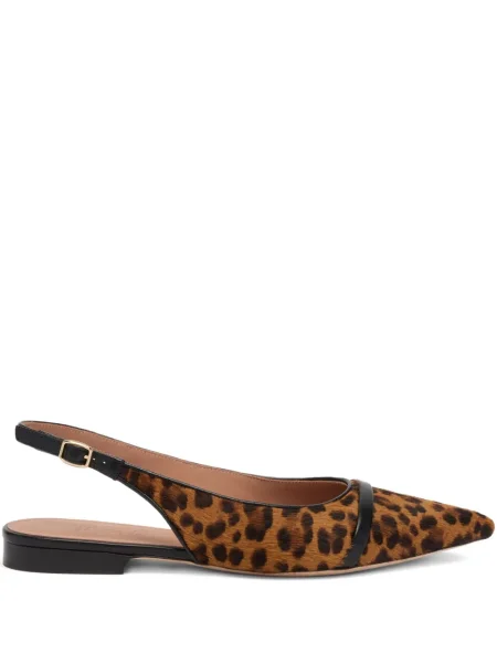 Pantofi cu toc Malone Souliers cu imagine cu model leopard slingback maro