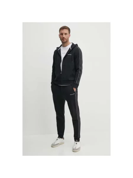 Bluza z kapturem Michael Kors z kapturem z logo czarna