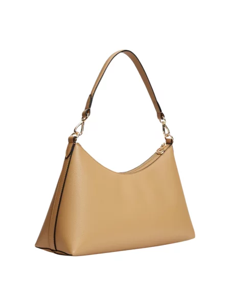 Torebka z uchwytem z skóropodobny model TH ICON SHOULDER BAG' Tommy Hilfiger beżowa