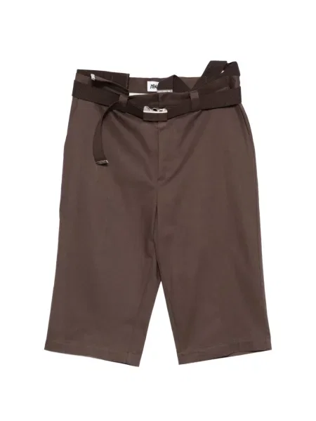 Cu centură pantaloni scurți Magliano maro
