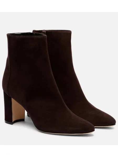 Cizme scurte Manolo Blahnik din piele de căprioară negru