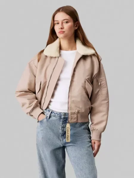 Calvin Klein Jeans De satin geacă roz