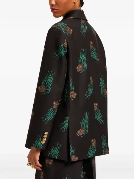 Geacă La Doublej cu model floral cu imagine negru