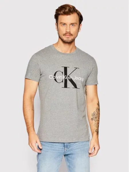 Tričko Calvin Klein Jeans šedé