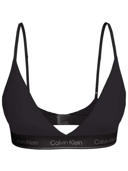 Trojuholníková podprsenka Calvin Klein Jeans čierna