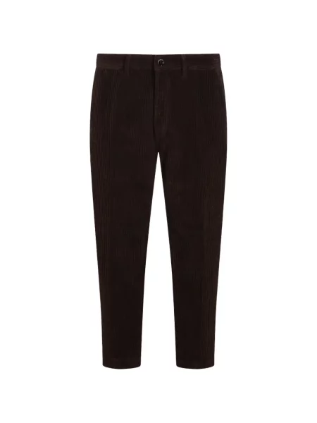 Pantaloni Nine In The Morning de catifea cord maro