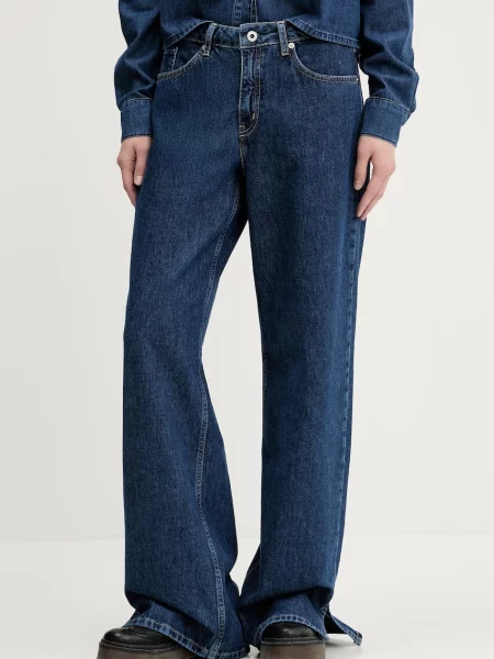 Karl Lagerfeld Jeans jeans high waist albastru