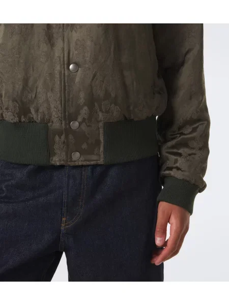 Geacă bomber Dries Van Noten din jacard verde