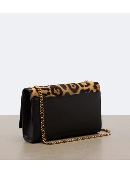 Τσάντα χιαστί Saint Laurent καφέ