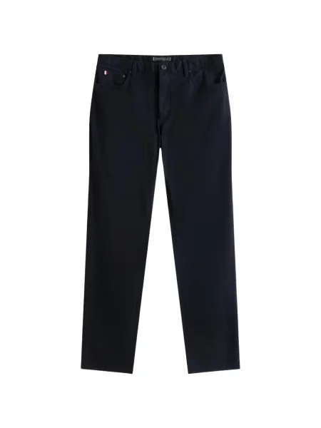 Παντελόνι Tommy Hilfiger υφαίνω διαγωνίως μπλε