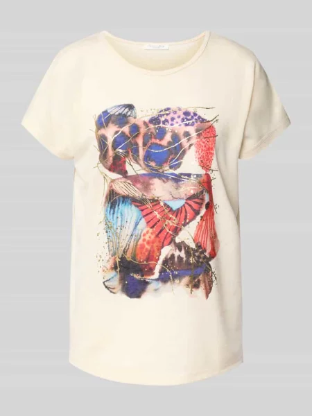 T-shirt z nadrukowanym motywem Christian Berg Woman biała