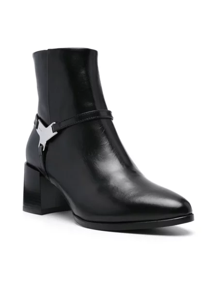 Botki Calvin Klein skórzane klasyczne czarne