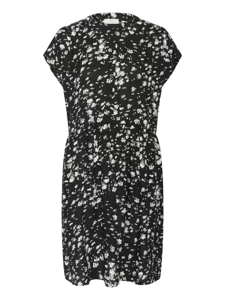 Kaffe Rochie Beathe negru alb