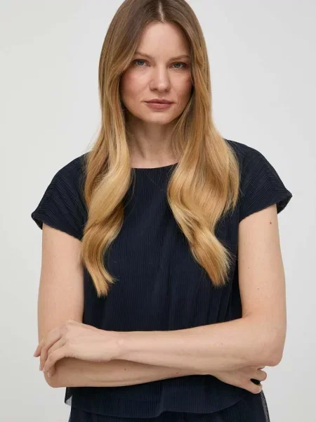 Halenka Armani Exchange tmavomodrá vzorovaná