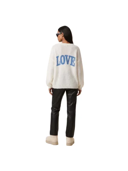 Sweter American Dreams wełniany biały
