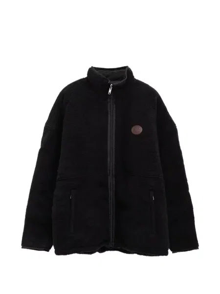 Reversibil geacă Willy Chavarria din fleece cu autograf negru