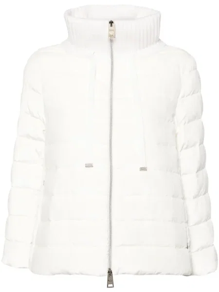 Kurtka puchowa Herno sztruksowa biała