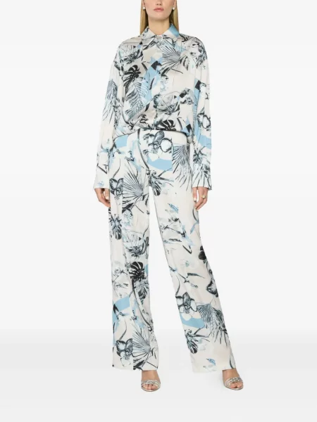 Cămașă Genny din satin cu model floral cu imagine