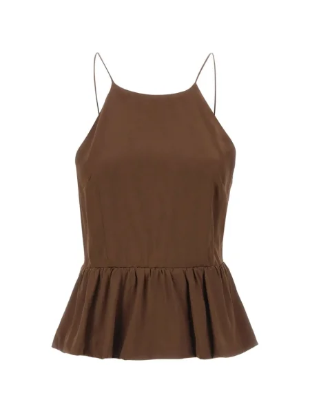 Cu peplum top The Garment cu gât halter maro