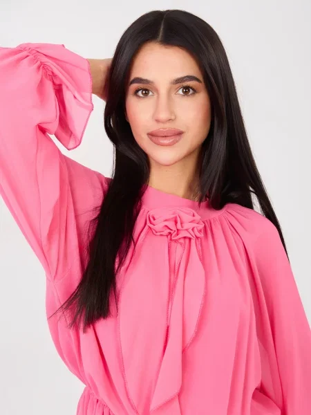 Rochie Rue Paris din dantelă roz