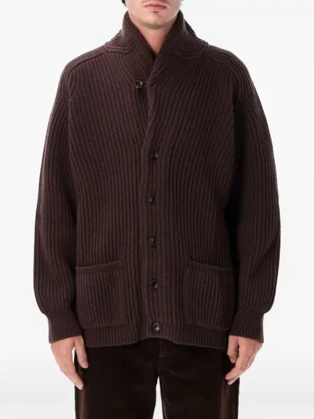 Gulerat cardigan Filson tricotate maro