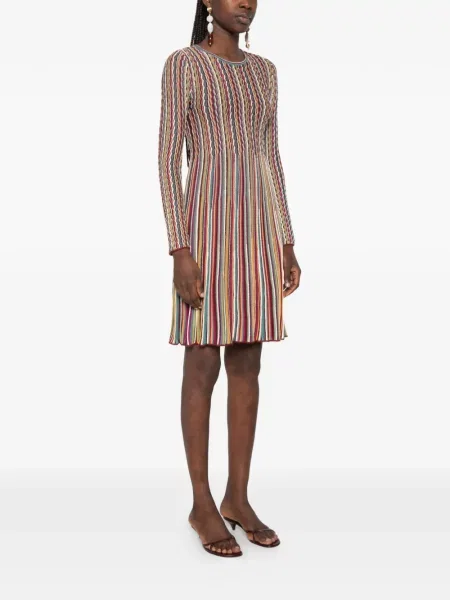 Rochie mini Missoni cu dungi roz