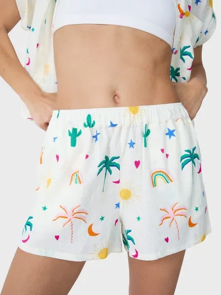 Льняная пижама Etam белая