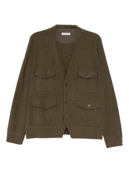 Kardigan Undercover s kapsami s klopami zelený