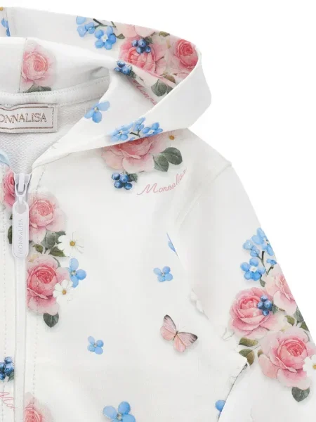 Bluza z kapturem dziecięca Monnalisa biała
