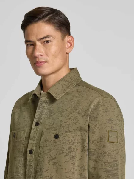 Kurtka koszulowa o kroju regular fit z czystej bawełny model Boss Orange