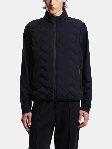 Утепленный жилет Emporio Armani синий