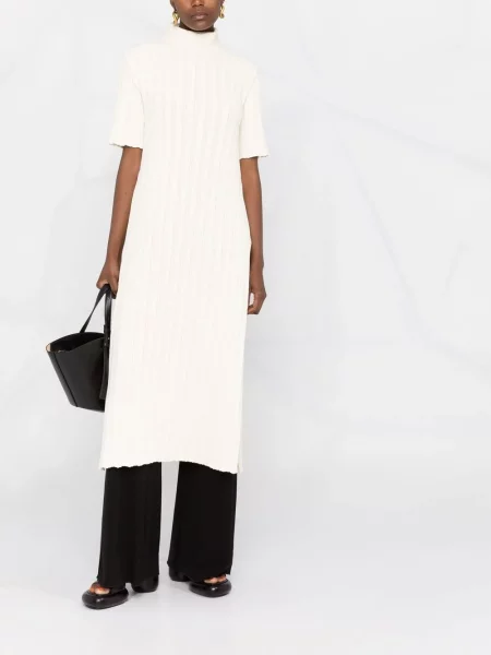 Megzta trumpas kostiumas mini suknelė Jil Sander