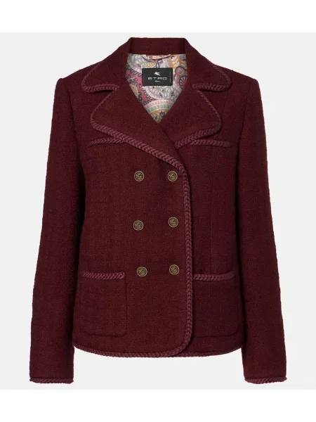 Geacă Etro de lână bordo