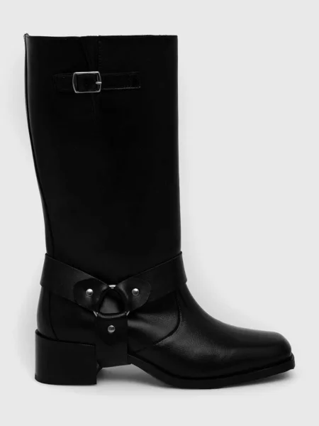 Alohas ghete de piele Rocky femei negru cu drept