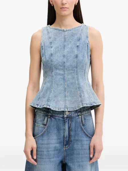 Top Levi's® zdrențuiți skinny fit cu legături albastru