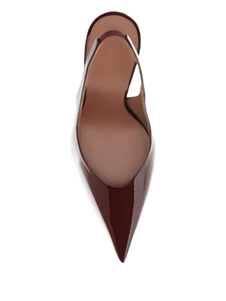 Pantofi cu toc Amina Muaddi slingback roșu