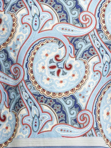 Tricou Etro cu imagine cu model paisley albastru