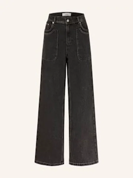Ba&Sh Wide Leg Džíny Noel grey carbon šedé