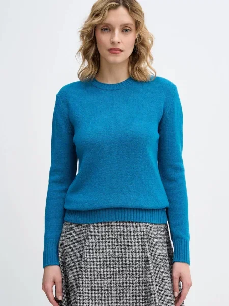 United Colors of Benetton pulover de lana albastru