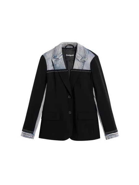 Desigual Sacou albastru denim negru