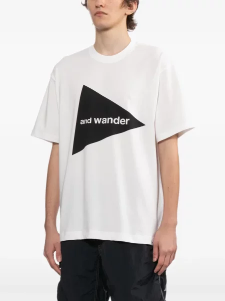 Tricou And Wander cu imagine alb