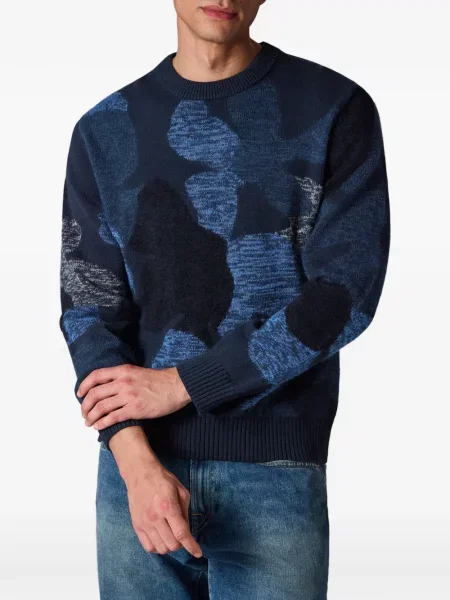 Pulover Ps Paul Smith cu model camuflaj albastru