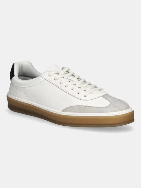 Usnjene superge BOSS BECKHAM X BOSS bela