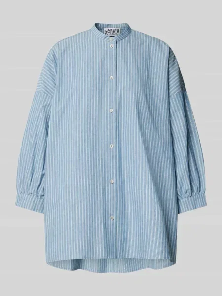 Bluzka o kroju relaxed fit ze stójką Jake*s Studio Woman niebieska