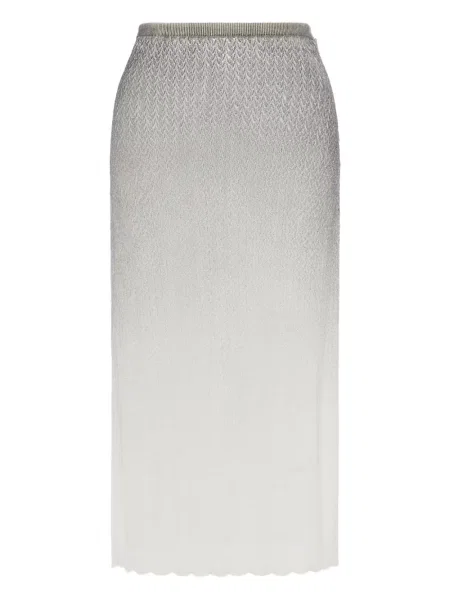 Fustă midi Maison Margiela până la genunchi gri