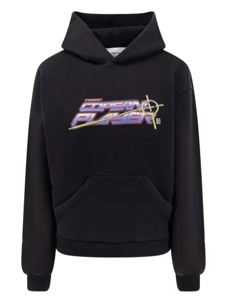 Hanorac cu glugă Coperni cu imagine negru