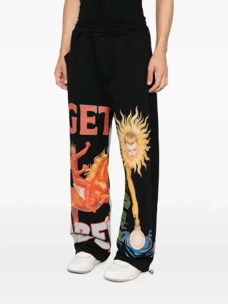 Pantaloni Pdf cu imagine alergare negru