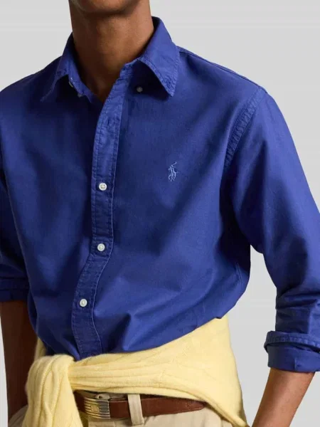 Koszula casualowa o kroju regular fit z czystej bawełny Polo Ralph Lauren granatowa